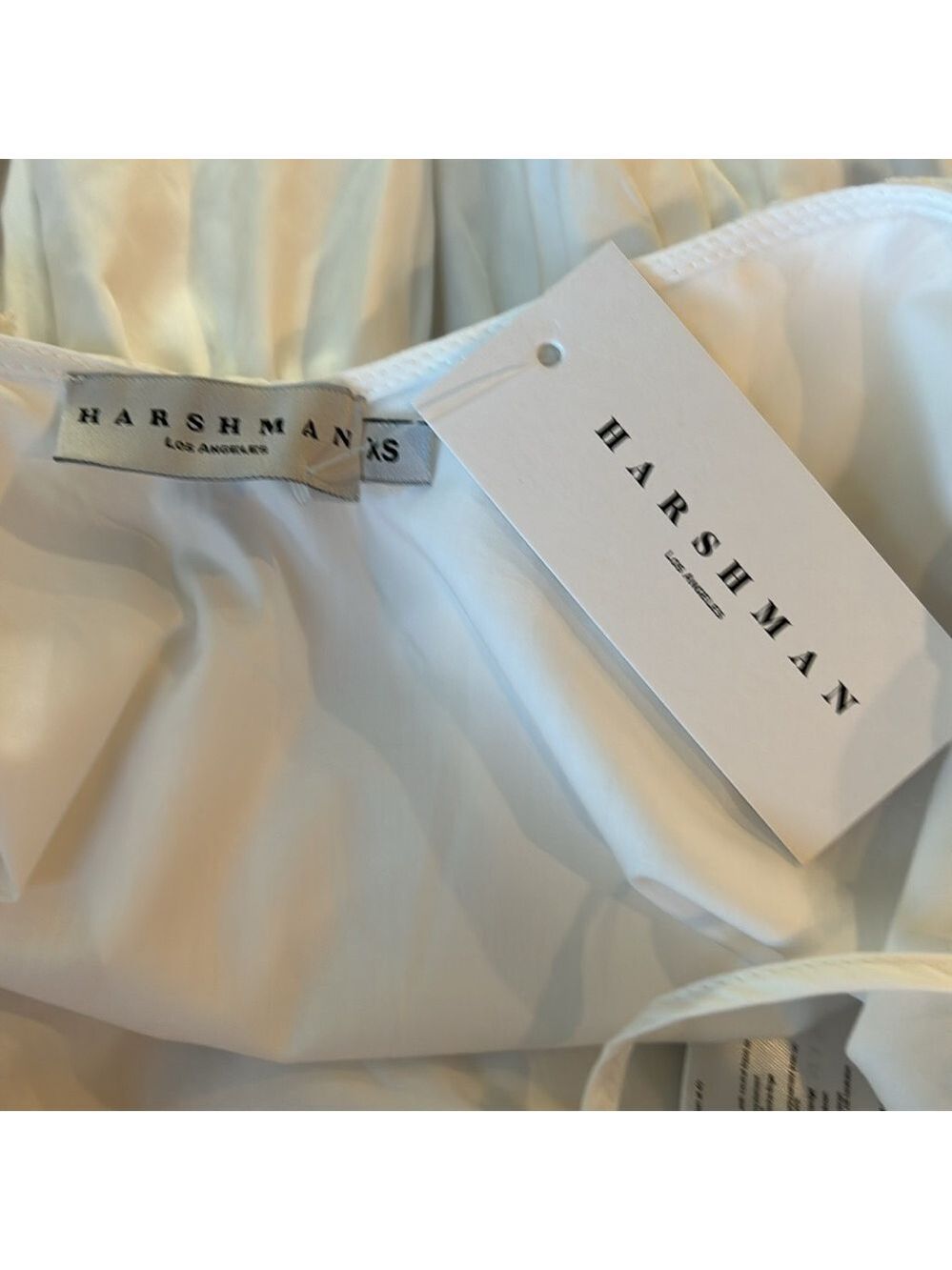 Harshman Amoret Peplum Blouse in White Size XS 100% Cotton NWT - Picture 8 of 11